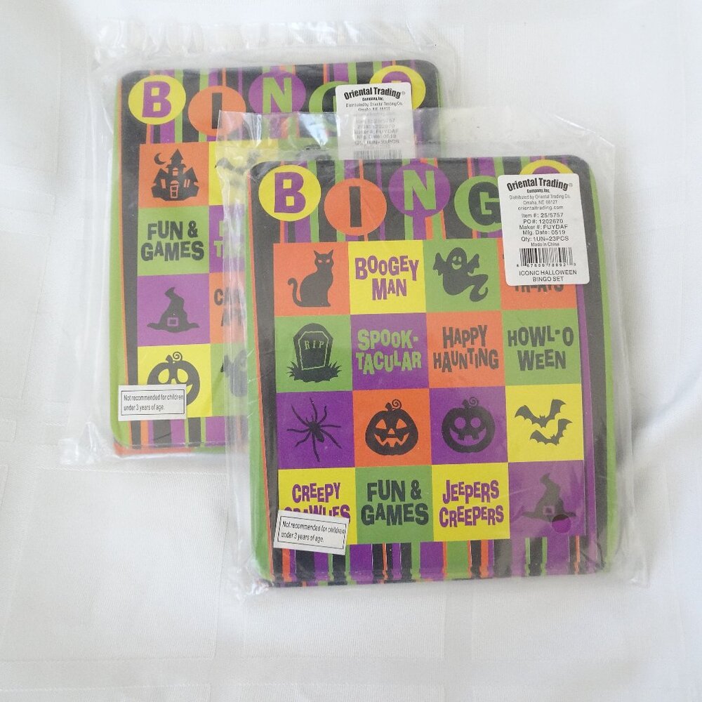 Oriental Trading Co Halloween Bingo Cardstock‎ Game-2pks (23pcs/pk) 6"x7"